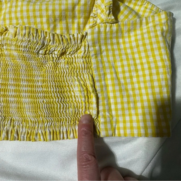 Zara Cropped Top Side Zip Frilly Straps Elastic Back Size Small - Picture 9 of 11